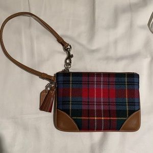 Plaid coach wristlet y2k